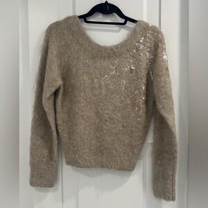 WHITE HOUSE BLACK MARKET Sequin Embellished Sweater, Size XXS, NWT